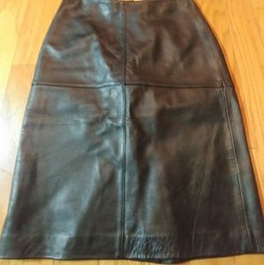 Midi Leather skirt